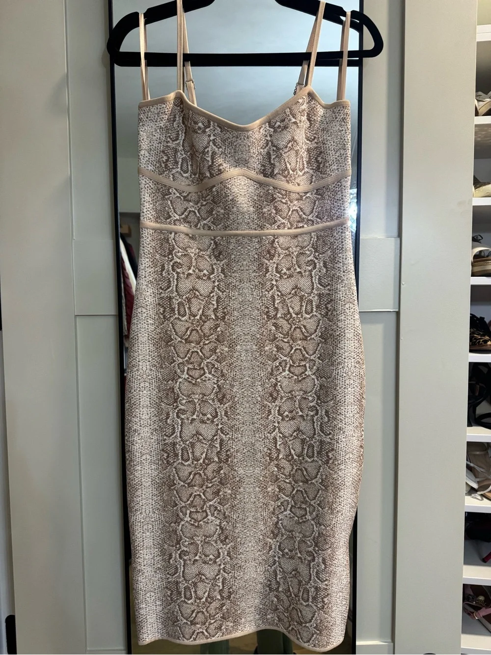 brown and white polka dress Darling Dot Bubble Hem Dress-Brown/Ivory Small 100% Contrast VariantAvailable:UK 8.5 / US 9.5 / EU 26 Color:Camel Warehouse Women's Petite Satin